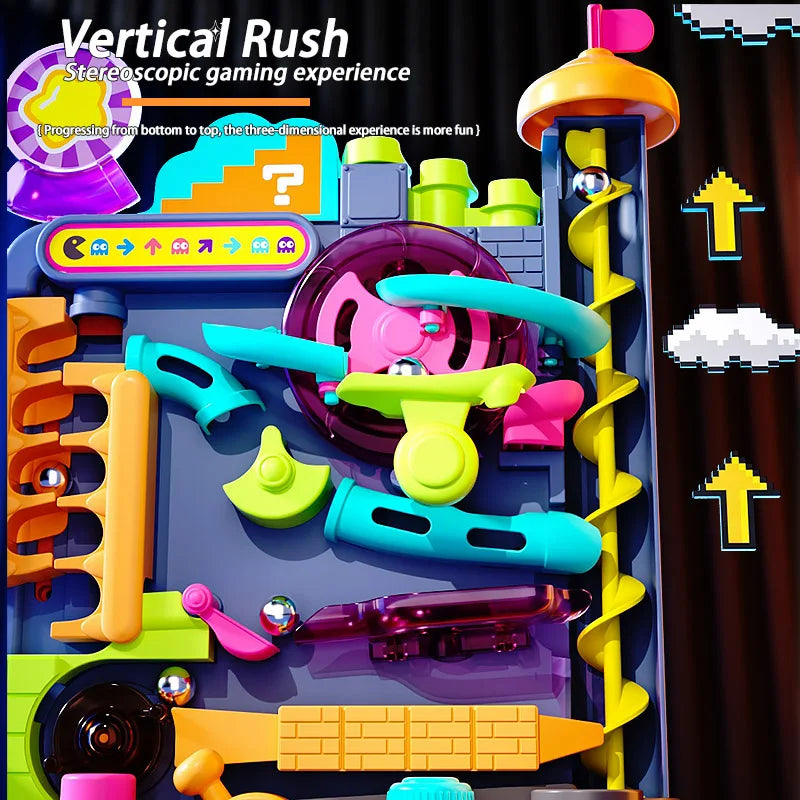 Educational Montessori Multi-Layer Track Adventure Rolling Ball Game