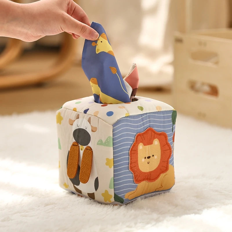 Baby Cotton Tissue Box Montessori Sensory Toy
