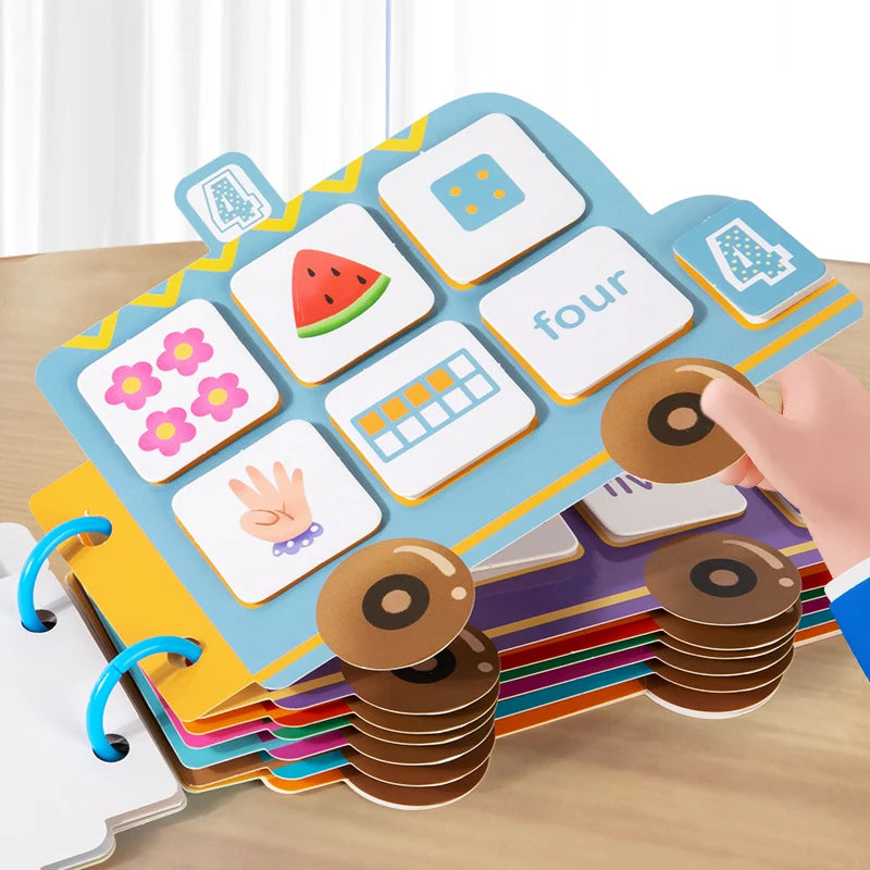 Montessori Quiet Busy Book – Color &amp; Number Matching
