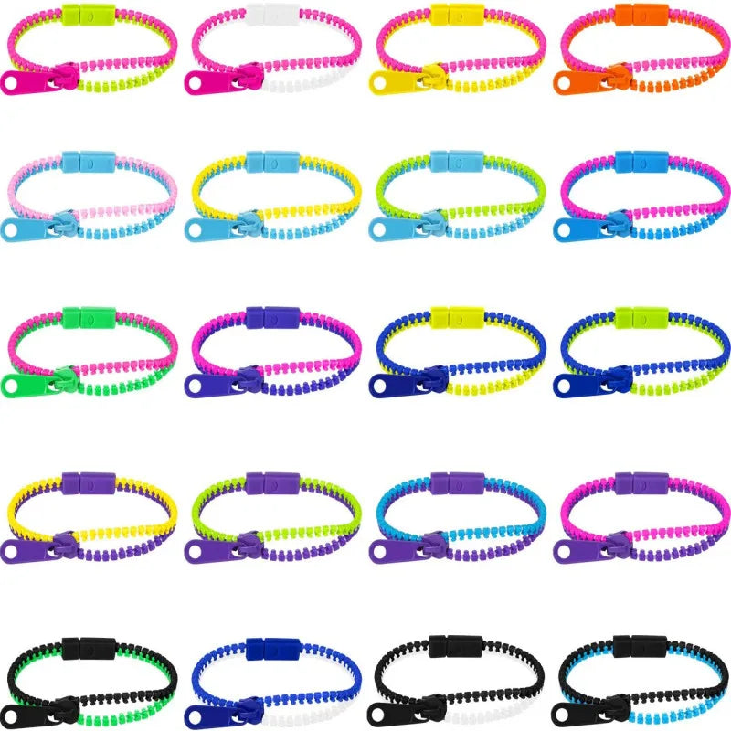 Colorful Zipper Chain Fidget Bracelets