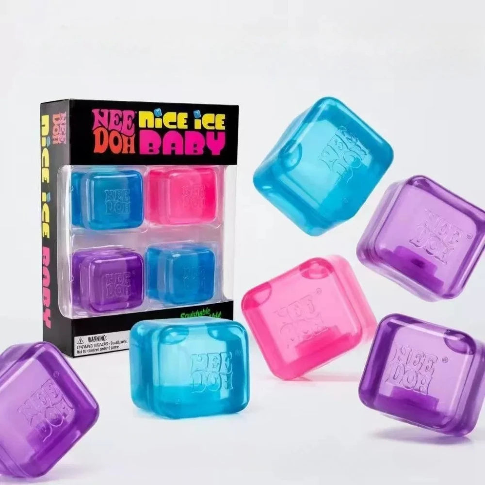 NeeDoh Nice Ice Baby Fidget Cube Set (4-Pack)