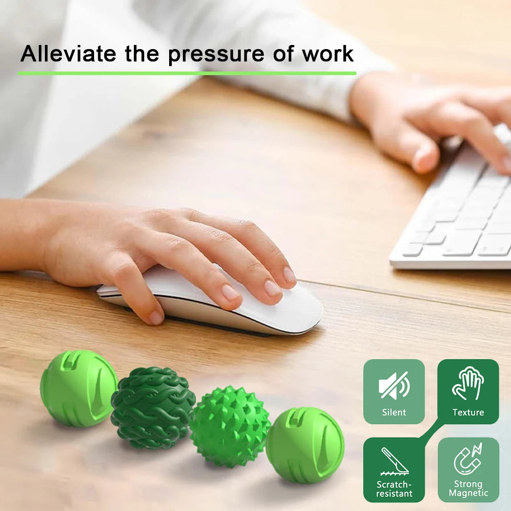 Silicone Magnetic Sensory Fidget Balls Set
