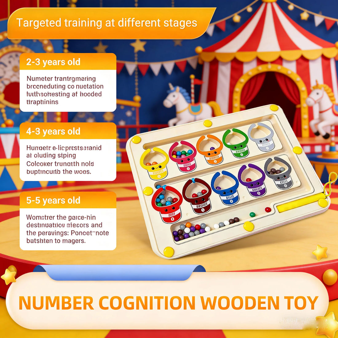 Montessori Magnetic Color Sorting Maze Board Toy