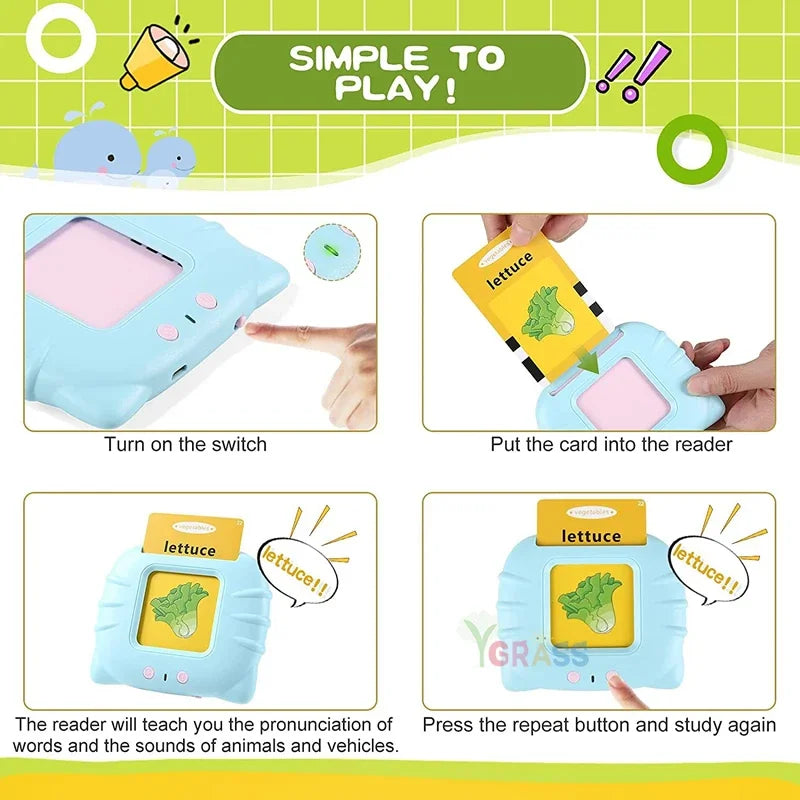 YGRASS Talking Flash Cards – Educational Language &amp; Literacy Learning Toy