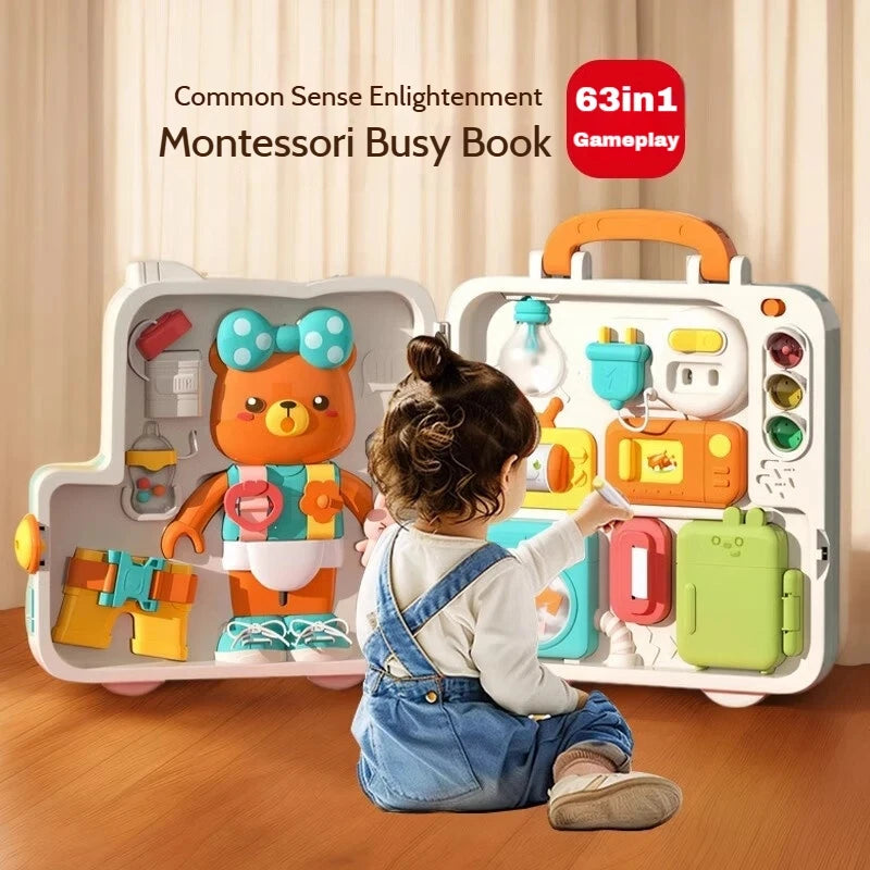 Montessori 63-in-1 Busy Board Car Toy