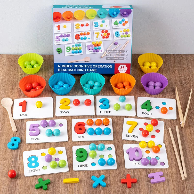 Montessori Math Learning &amp; Number Matching Toy