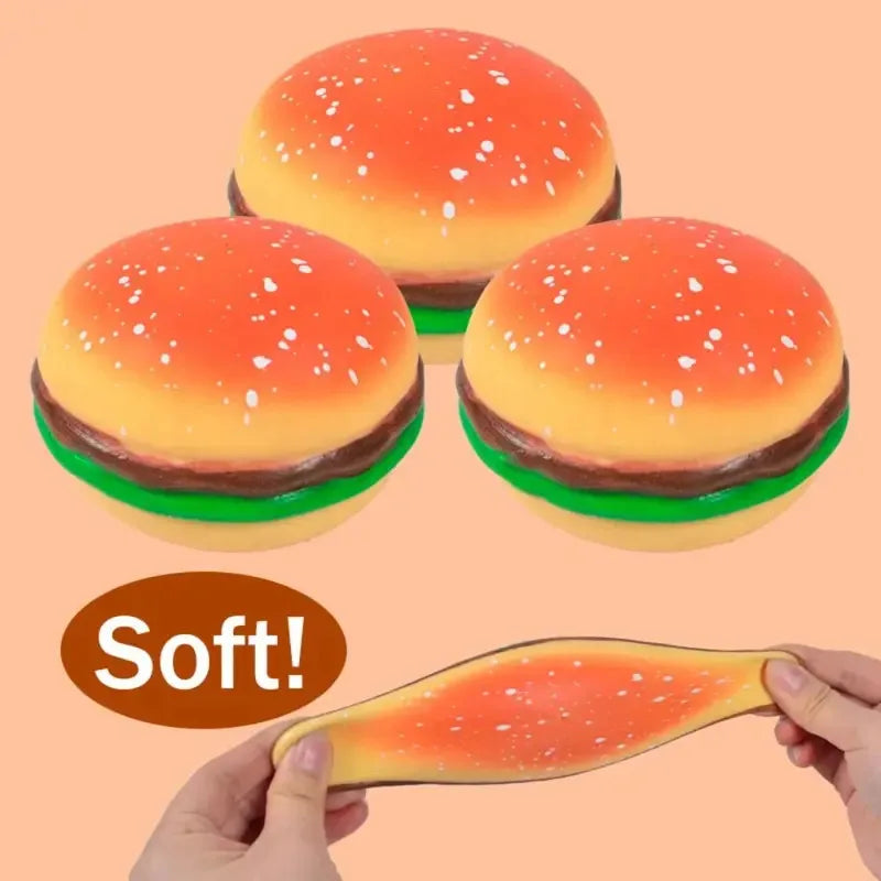 Squishy Hamburger Stress Ball Sensory Fidget Toy